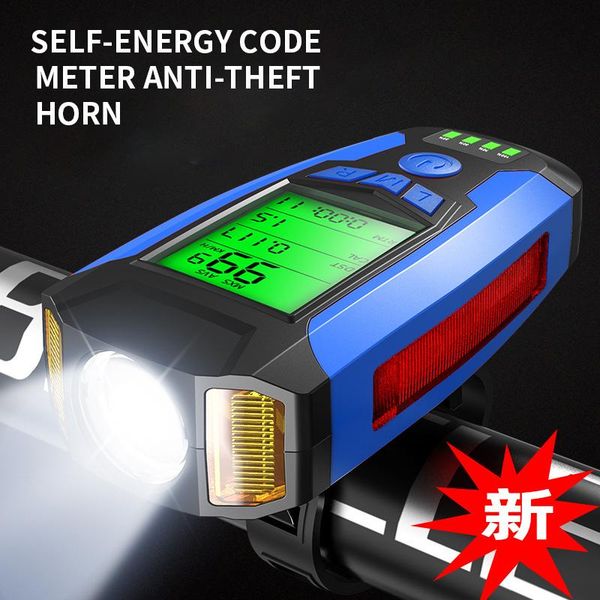 bike lights vultifunction code meter battery display front light, horn anti-glare intelligent sensor light
bike lights vultifunction code meter battery display front light, horn anti-glare intelligent sensor light