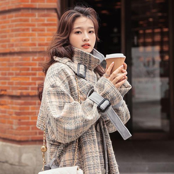 women's wool & blends middle and long coat 2021 autumn winter versatile woolen small fragrance thickened hepburn, Black
women's wool & blends middle and long coat 2021 autumn winter versatile woolen small fragrance thickened hepburn, Black