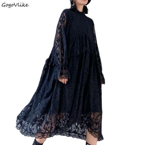 plus size autumn winter lace dress o neck full sleeve mesh see through print mid calf dresses night club party lt774s50 casual, Black;gray
plus size autumn winter lace dress o neck full sleeve mesh see through print mid calf dresses night club party lt774s50 casual, Black;gray