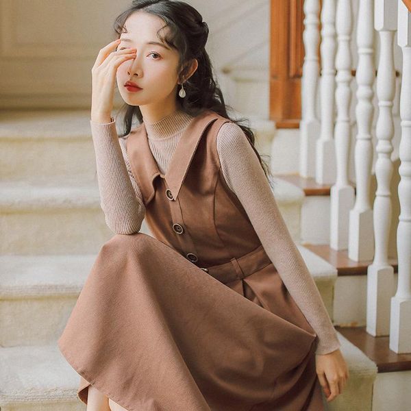 casual dresses 2021 fashion women's clothing turn-down collar sleeveless tank vintage dress women, Black;gray
casual dresses 2021 fashion women's clothing turn-down collar sleeveless tank vintage dress women, Black;gray