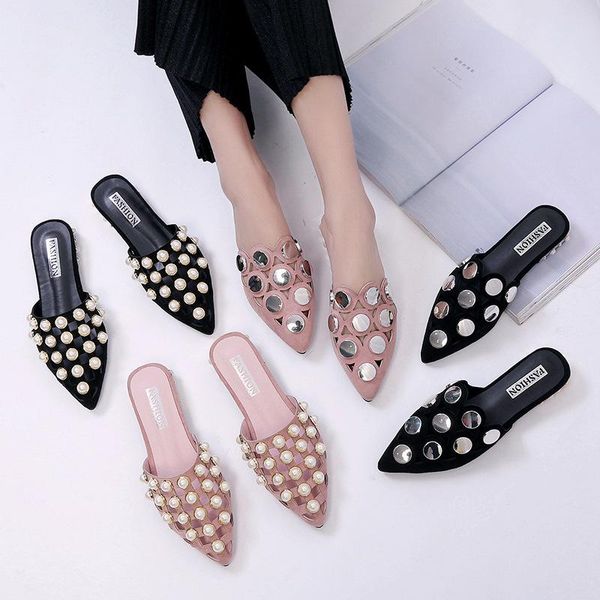 slippers bailehou hollow metal mules shoes women casual fashion 2021 ladies outside low heels female slides, Black
slippers bailehou hollow metal mules shoes women casual fashion 2021 ladies outside low heels female slides, Black