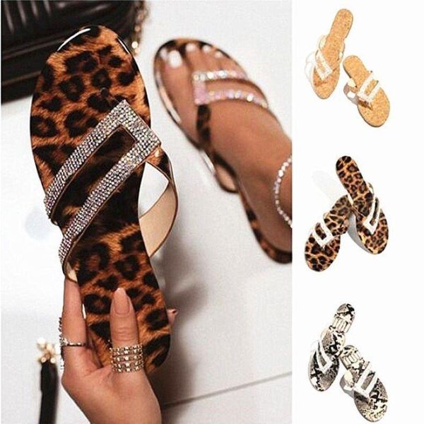 fashion leopard summer slippers crystal decoration comfortable outdoor beach female flat ladies plus size, Black
fashion leopard summer slippers crystal decoration comfortable outdoor beach female flat ladies plus size, Black