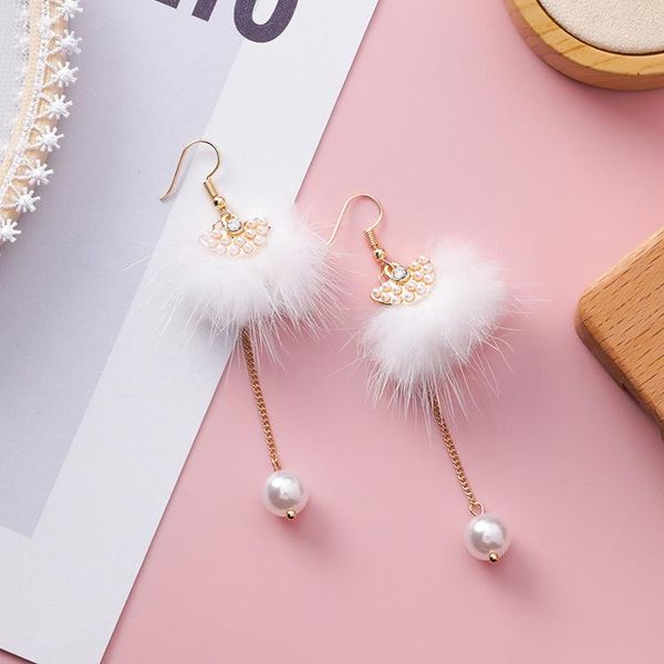 fashion korean simulated pearls earring fuzzy fan shape pompom drop dangle brincos for women pendientes girls ear jewelry & chandelier, Silver
fashion korean simulated pearls earring fuzzy fan shape pompom drop dangle brincos for women pendientes girls ear jewelry & chandelier, Silver