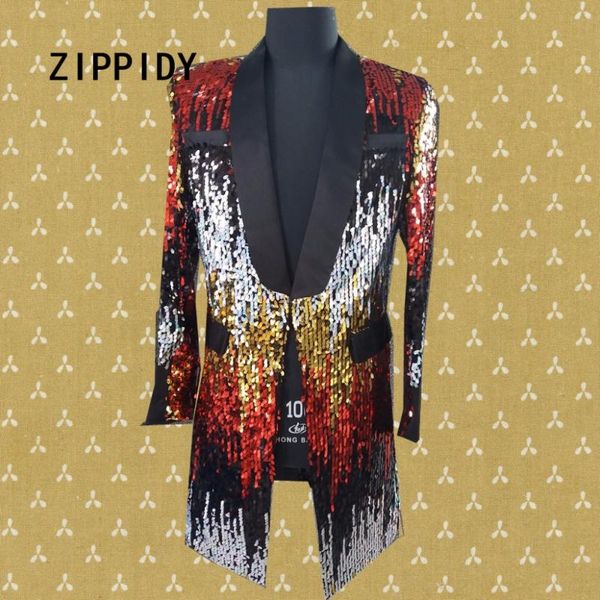 men's suits & blazers multicolor sequins glisten design long style men blazer nightclub male singer show suit coat costume dj rocking p, White;black
men's suits & blazers multicolor sequins glisten design long style men blazer nightclub male singer show suit coat costume dj rocking p, White;black
