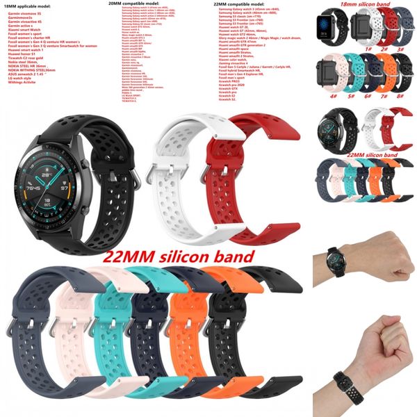 silicone strap 18mm 20mm 22mm breathable band bracelet for samsung galaxy watch active2 42mm 40mm gear s3 huawei gt amazfit garmin vivomove3
silicone strap 18mm 20mm 22mm breathable band bracelet for samsung galaxy watch active2 42mm 40mm gear s3 huawei gt amazfit garmin vivomove3