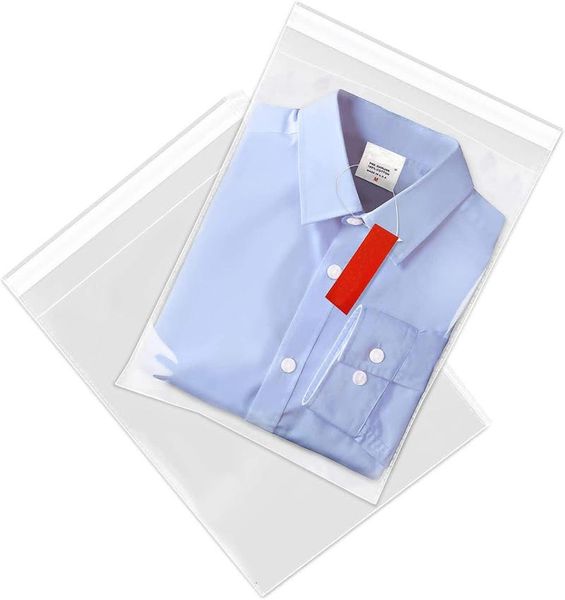 storage bags 100 pack poly transparent bag opp self adhesive plastic for t shirt, clothes packaging clear
storage bags 100 pack poly transparent bag opp self adhesive plastic for t shirt, clothes packaging clear