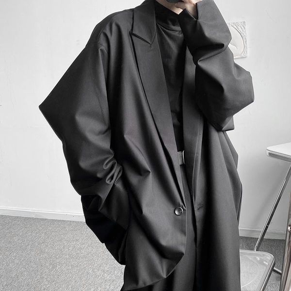 men's trench coats wear korean fashion solid color coat loose notched single button windbreaker tide autumn winter 2021 for male, Tan;black
men's trench coats wear korean fashion solid color coat loose notched single button windbreaker tide autumn winter 2021 for male, Tan;black