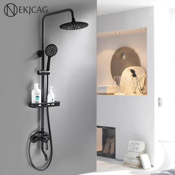 bathroom black shower set wall mounted round rainfall cold mixer tap faucet 3 functions valve single handle sets
bathroom black shower set wall mounted round rainfall cold mixer tap faucet 3 functions valve single handle sets