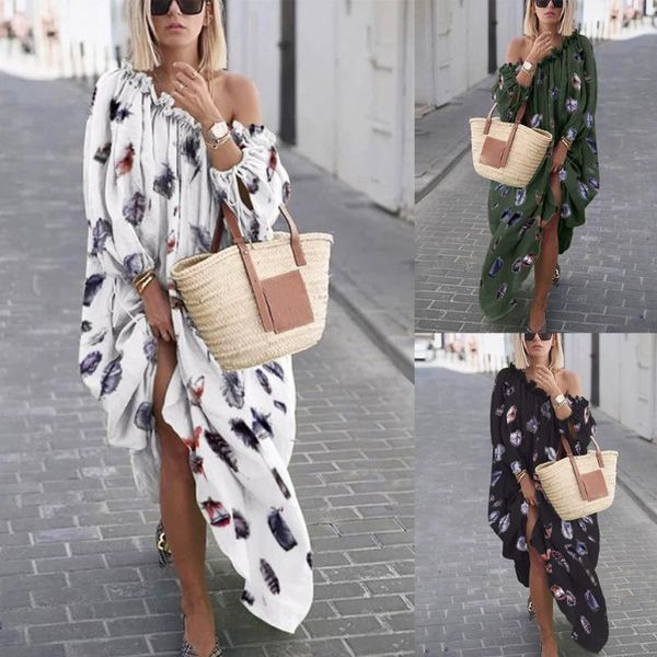 casual dresses women plus size print daily open shoulder vintage loose boho maxi dress 2021 fashion woman clothes vestido l5, Black;gray
casual dresses women plus size print daily open shoulder vintage loose boho maxi dress 2021 fashion woman clothes vestido l5, Black;gray