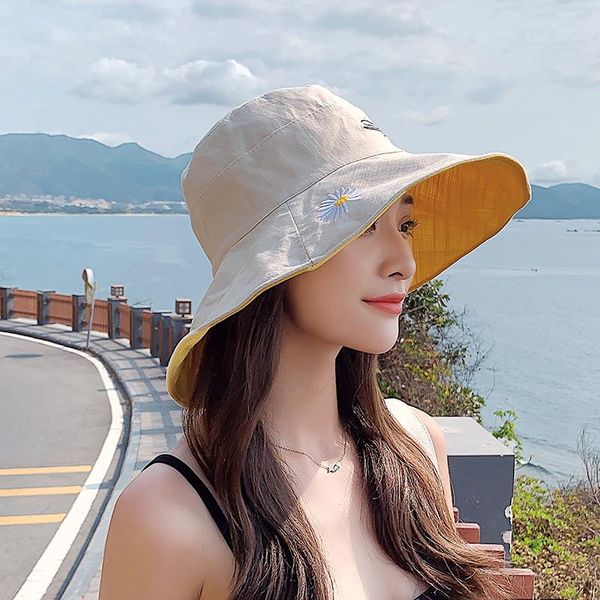 wide brim hats 2021 daisy flower embroidery sun for women summer foldable beach cap uv protection visor seaside vacation hat, Blue;gray
wide brim hats 2021 daisy flower embroidery sun for women summer foldable beach cap uv protection visor seaside vacation hat, Blue;gray