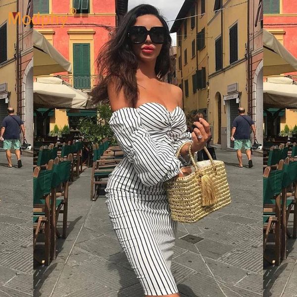 casual dresses elegant women striped dress bubble long sleeve strapless bodycon club celebrity evening party 2021 summer fashion, Black;gray
casual dresses elegant women striped dress bubble long sleeve strapless bodycon club celebrity evening party 2021 summer fashion, Black;gray