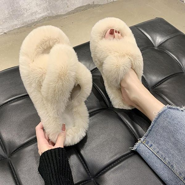 slippers winter women cross house furry fashion faux fur warm shoes slip on flats female home open toe pink plush, Black
slippers winter women cross house furry fashion faux fur warm shoes slip on flats female home open toe pink plush, Black