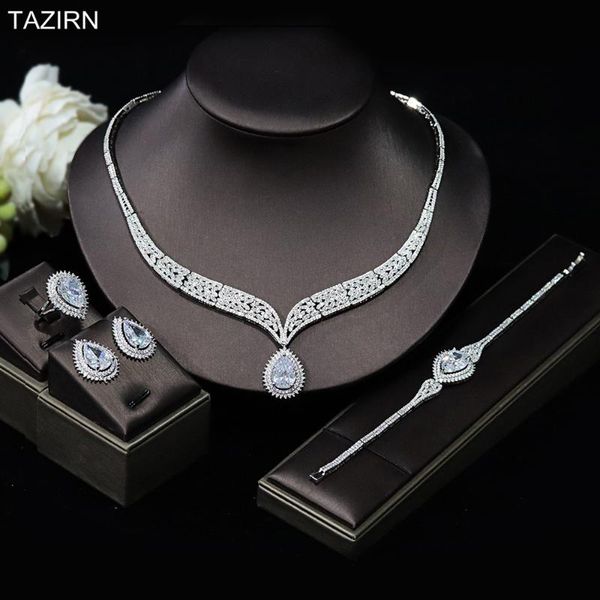 wedding dress jewelry set luxury full zircon necklace bracelet earrings ring bride platinum cz party birthday ornament for women &, Silver
wedding dress jewelry set luxury full zircon necklace bracelet earrings ring bride platinum cz party birthday ornament for women &, Silver