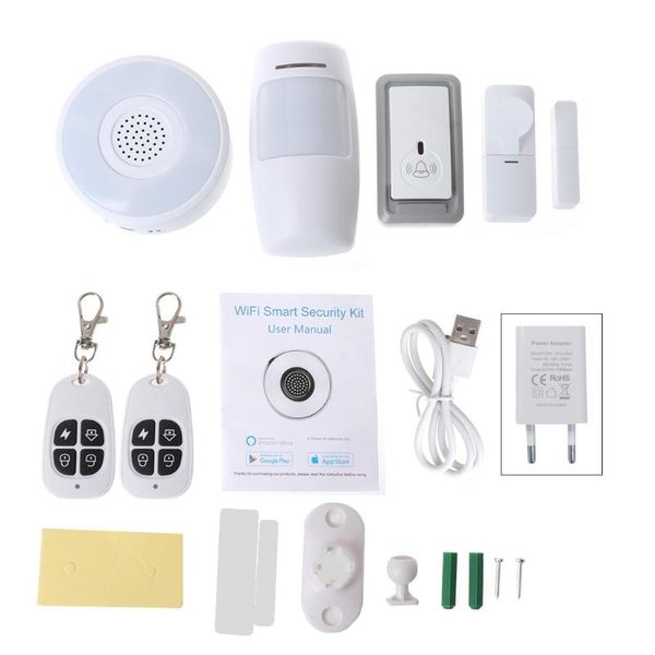 alarm systems 1set smart home wifi security kit gateway hub door window sensor pir detector automation system for
alarm systems 1set smart home wifi security kit gateway hub door window sensor pir detector automation system for