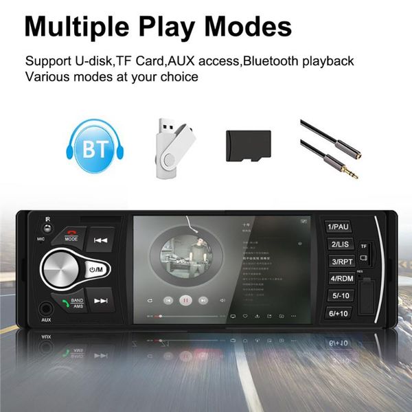 car audio 1 din radio single autoradio in-dash head unit mp5 mp3 with 4.1inch display bluetooth usb tf aux fm support rear view
car audio 1 din radio single autoradio in-dash head unit mp5 mp3 with 4.1inch display bluetooth usb tf aux fm support rear view
