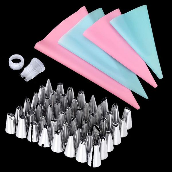 baking & pastry tools 57pcs/set 4size silicone icing piping cream bag+48x stainless steel nozzle tips+5x converter diy cake decorating
baking & pastry tools 57pcs/set 4size silicone icing piping cream bag+48x stainless steel nozzle tips+5x converter diy cake decorating