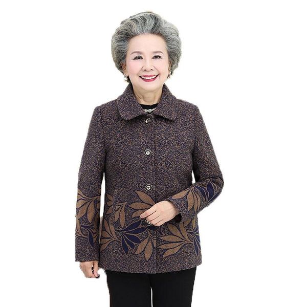 women's wool & blends middle-aged and elderly coats spring autumn woolen coat plus velvet warm winter jacket blended outerwear 5xl, Black
women's wool & blends middle-aged and elderly coats spring autumn woolen coat plus velvet warm winter jacket blended outerwear 5xl, Black