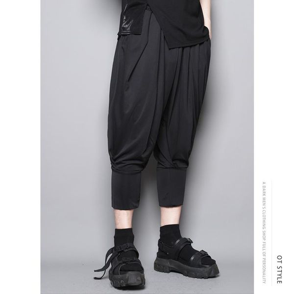 men's pants dark department personality design original drape feeling hip-hop hollom neutral knickers breeches man, Black
men's pants dark department personality design original drape feeling hip-hop hollom neutral knickers breeches man, Black