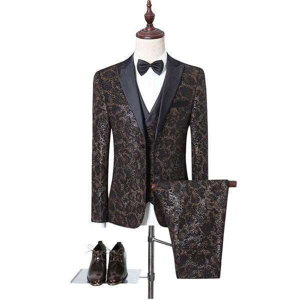 men's suits & blazers 2021 luxury boutique floral print business blazer pants jacket 3-piece set tuxedo/groom wedding, White;black
men's suits & blazers 2021 luxury boutique floral print business blazer pants jacket 3-piece set tuxedo/groom wedding, White;black