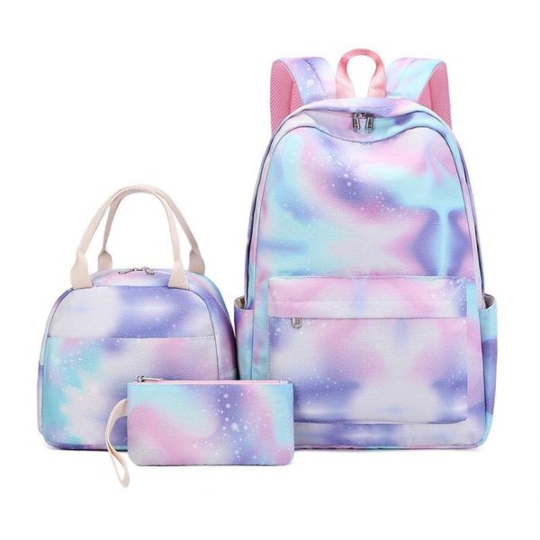 school bags 3pcs/set nylon backpack with lunch bag pencil case for girls waterproof starry sky printed travel rucksacks mochila
school bags 3pcs/set nylon backpack with lunch bag pencil case for girls waterproof starry sky printed travel rucksacks mochila