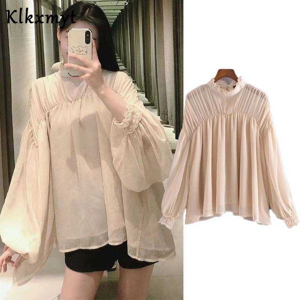 klkxmyt za blouse women sweet casual folds bow femme long sleeve with lining ruffles roupas chic blusas 210527, White
klkxmyt za blouse women sweet casual folds bow femme long sleeve with lining ruffles roupas chic blusas 210527, White