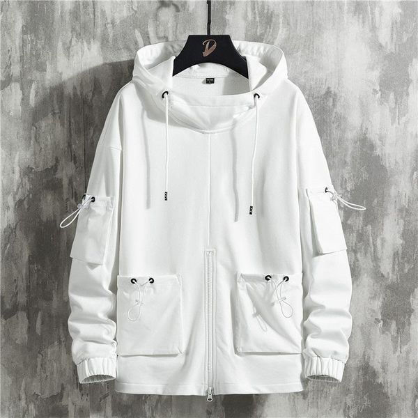 men's hoodies & sweatshirts streetwear white sweatshirt 2021 harajuku multi pockets hip hop outwear, Black
men's hoodies & sweatshirts streetwear white sweatshirt 2021 harajuku multi pockets hip hop outwear, Black