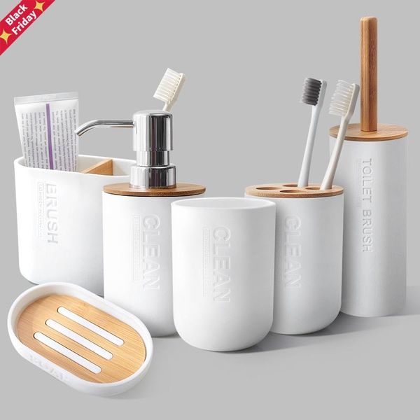 6pcs bamboo bathrooms set toilet brush toothbrush holder cup soap emulsion dispenser container bathroom accessories bath accessory
6pcs bamboo bathrooms set toilet brush toothbrush holder cup soap emulsion dispenser container bathroom accessories bath accessory