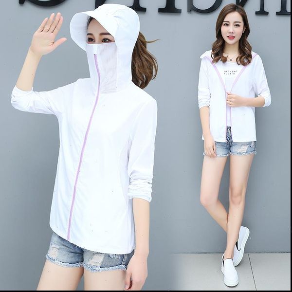 womens shirt fall sun cardigan women protection coat hooded fashion anti uv transparent clothes fs1, White
womens shirt fall sun cardigan women protection coat hooded fashion anti uv transparent clothes fs1, White