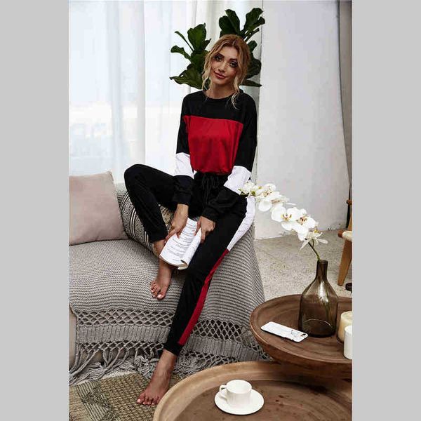 women's leggings leggings women casual patchwork 2 pieces suit o-neck sleeve pockets long pants sleepwear workout set autumn fashion fe, Black
women's leggings leggings women casual patchwork 2 pieces suit o-neck sleeve pockets long pants sleepwear workout set autumn fashion fe, Black
