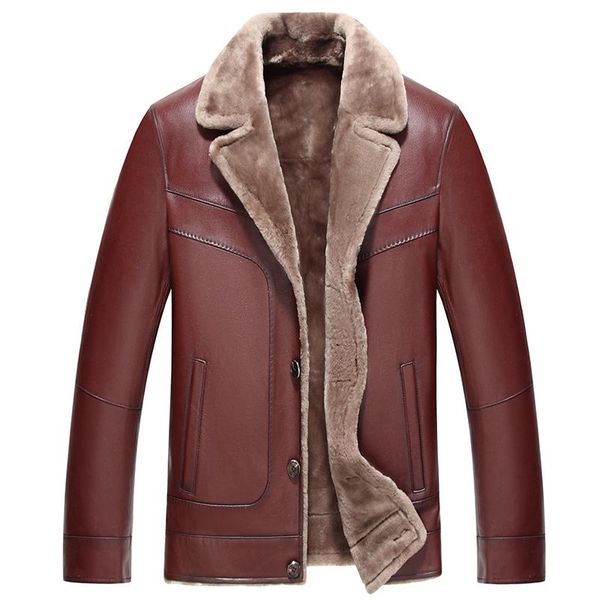 men's leather & faux genuine jacket men winter warm wool coat 2021 fashion natural fur coats jaqueta de couro plus size 17722 zl381, Black
men's leather & faux genuine jacket men winter warm wool coat 2021 fashion natural fur coats jaqueta de couro plus size 17722 zl381, Black