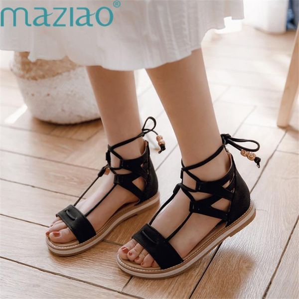 sandals solid color suede open toe lace-up comfortable bohemia beach rubber shoes woman flat maziao, Black
sandals solid color suede open toe lace-up comfortable bohemia beach rubber shoes woman flat maziao, Black