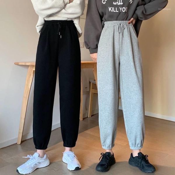 women's pants & capris gray sports female autumn and winter high waist wide, Black;white
women's pants & capris gray sports female autumn and winter high waist wide, Black;white