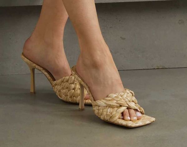 dress shoes cross weave raffia slip on mules square open toe designer slides sandals party brand high heels intrecciato slippers women, Black
dress shoes cross weave raffia slip on mules square open toe designer slides sandals party brand high heels intrecciato slippers women, Black