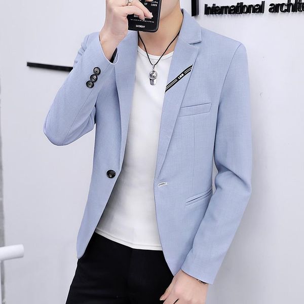 men's suits korean slim business spring and autumn jackets casual single western fashion trendy handsome small & blazers, White;black
men's suits korean slim business spring and autumn jackets casual single western fashion trendy handsome small & blazers, White;black