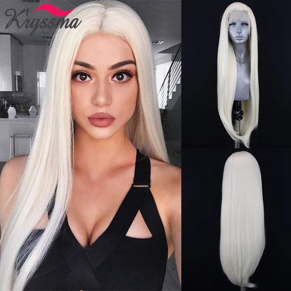 synthetic wigs kryssma white blonde lace front wig #60 long straight part cosplay heat resistant glueless hair for women, Black
synthetic wigs kryssma white blonde lace front wig #60 long straight part cosplay heat resistant glueless hair for women, Black