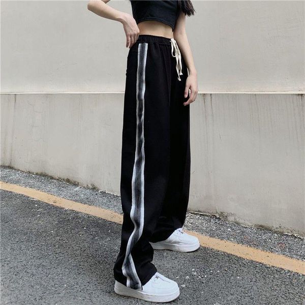 running pants casual sports women summer ins all-match stitching loose thin training high waist trousers sweat, Black;blue
running pants casual sports women summer ins all-match stitching loose thin training high waist trousers sweat, Black;blue
