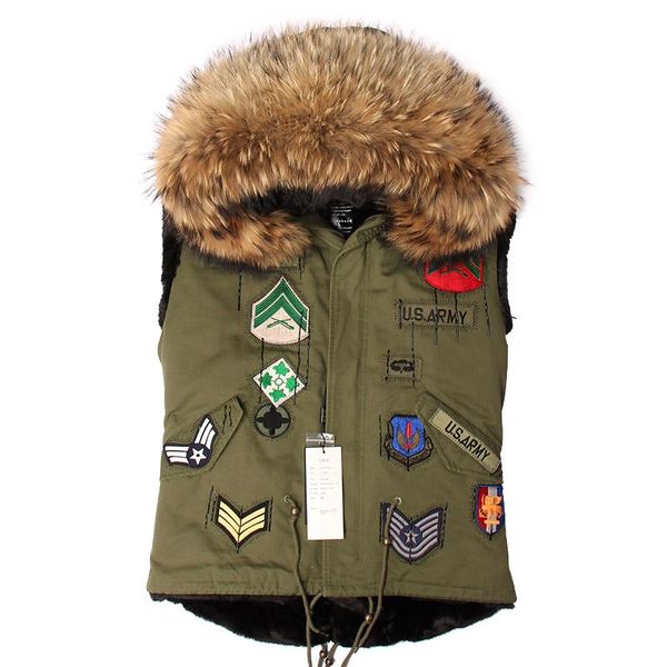 women's fur & faux brand 2021 natural real raccoon collar winter jacket women vest female embroidery parka big sleeveless army green co, Black
women's fur & faux brand 2021 natural real raccoon collar winter jacket women vest female embroidery parka big sleeveless army green co, Black