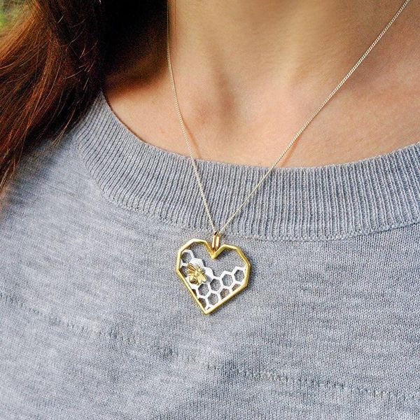 charms ly love heart honeycomb necklace for women lightweight neck chain novelty jewelry gift mother, Bronze;silver
charms ly love heart honeycomb necklace for women lightweight neck chain novelty jewelry gift mother, Bronze;silver