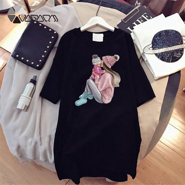 party dresses tshirt dress women harajuku mom&baby print loose short sleeve tee female summer girls casual streetwear, White;black
party dresses tshirt dress women harajuku mom&baby print loose short sleeve tee female summer girls casual streetwear, White;black
