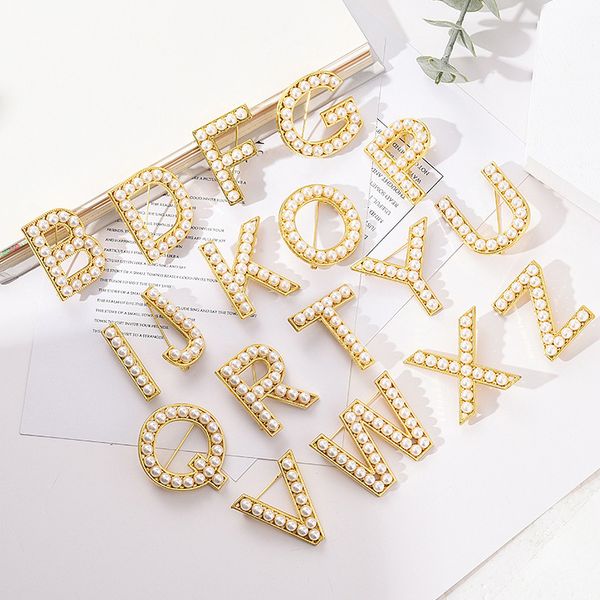 a-z 26 english letter pearl brooches gold girls skirt suit lapel pins female corsage luxury jewelry accessories for women gifts, Gray
a-z 26 english letter pearl brooches gold girls skirt suit lapel pins female corsage luxury jewelry accessories for women gifts, Gray