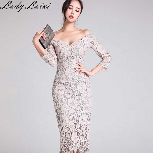 summer arrival women off shoulder lace dress v-neck bodycon evening party office work wear 210529, Black;gray
summer arrival women off shoulder lace dress v-neck bodycon evening party office work wear 210529, Black;gray