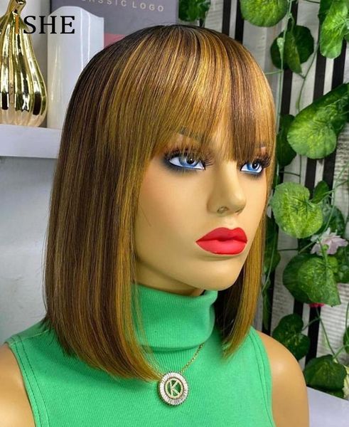 fringe lace front wig highlight colored human hair wigs short bob with bangs 13x4 remy 150, Black;brown
fringe lace front wig highlight colored human hair wigs short bob with bangs 13x4 remy 150, Black;brown