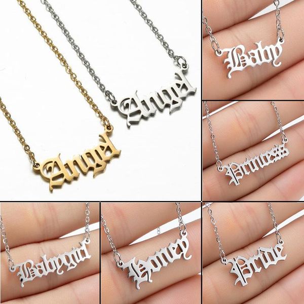 pendant necklaces stainless steel born baby necklace angel letters female chain jewelry for women collar choker gift collier, Silver
pendant necklaces stainless steel born baby necklace angel letters female chain jewelry for women collar choker gift collier, Silver