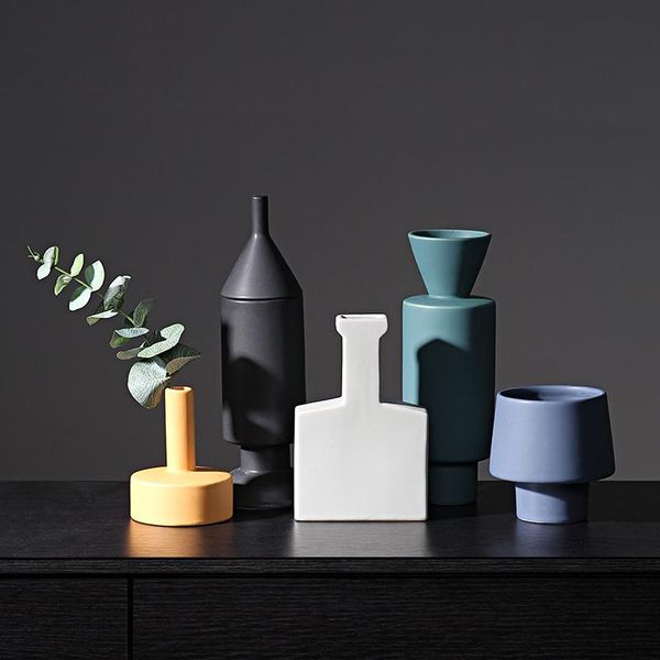 nordic morandi creative ceramic vase modern guest restaurant dried flower arrangement geometric art decoration ornaments vases
nordic morandi creative ceramic vase modern guest restaurant dried flower arrangement geometric art decoration ornaments vases