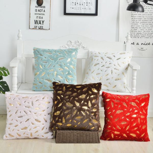 european fleece feather bronzing square home ornament pillow fashion simple and soft fabric removable cleaning decor cushion/decorative
european fleece feather bronzing square home ornament pillow fashion simple and soft fabric removable cleaning decor cushion/decorative