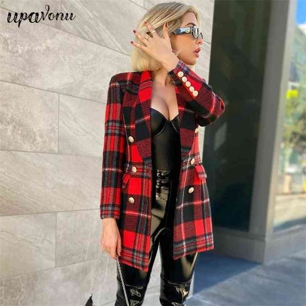 elegant red plaid mid-length jacket women's fashion office slim lapel long sleeve double breasted 210524, White;black
elegant red plaid mid-length jacket women's fashion office slim lapel long sleeve double breasted 210524, White;black