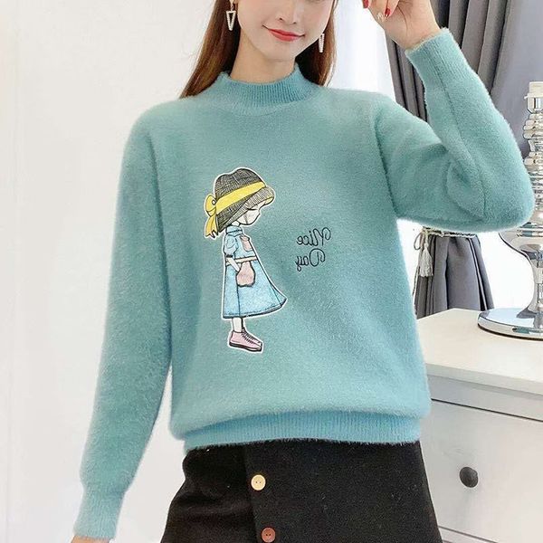 women's sweaters from the fake fur of thick winter mink sweater fashion sleeve long hair ladies'pullovers pull jumpers jhsd, White;black
women's sweaters from the fake fur of thick winter mink sweater fashion sleeve long hair ladies'pullovers pull jumpers jhsd, White;black