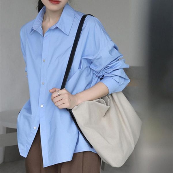 women's blouses & shirts ladies spring summer oversize loose office lady blouse shirt women cotton long sleeve korean female blusas, White
women's blouses & shirts ladies spring summer oversize loose office lady blouse shirt women cotton long sleeve korean female blusas, White