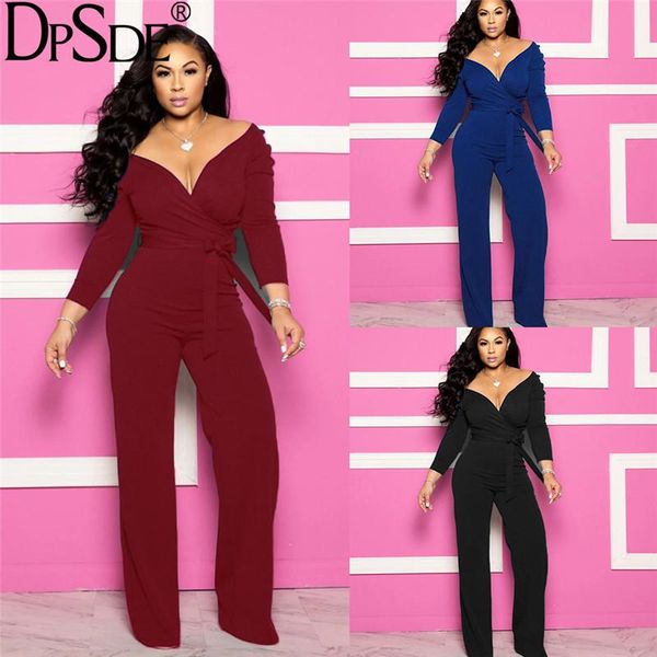women's jumpsuits & rompers dpsde black elegant long jumpsuit for women v neck full sleeve blue vocation catsuit autumn 2021 red casual, Black;white
women's jumpsuits & rompers dpsde black elegant long jumpsuit for women v neck full sleeve blue vocation catsuit autumn 2021 red casual, Black;white
