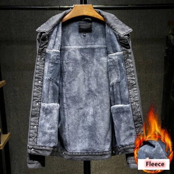 men's jackets 2021 autumn winter fleece jeans men coat thick warm denim jacket fashion casual classic blue grey male brand clothing, Black;brown
men's jackets 2021 autumn winter fleece jeans men coat thick warm denim jacket fashion casual classic blue grey male brand clothing, Black;brown